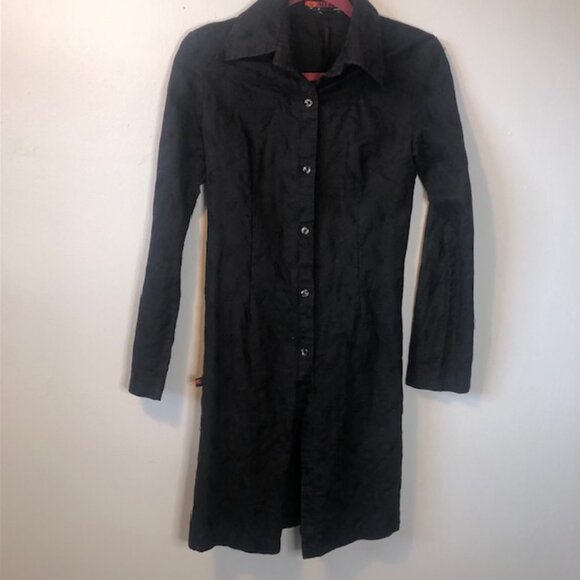 Long Sleeve Elegant Vintage Women's Fitted Black Cardigan Size S Button-Up - Picture 2 of 9